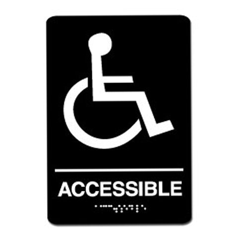 Accessible ADA Restroom Sign 6x9