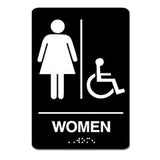 Women Accessible ADA Restroom Sign
