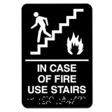 In Case Of Fire Use Stairs ADA Sign