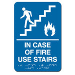 In Case Of Fire Use Stairs ADA Sign