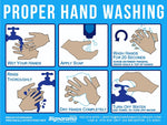 Proper Hand Washing Decals 12x9in