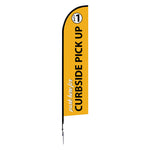 14ft Single Sided Flag Banner - Curbside Pick Up 1 Yellow
