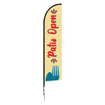 14ft Single Sided Flag Banner - Patio Open Beige