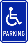 Handicap Parking Sign - 12x18in .080 Aluminum