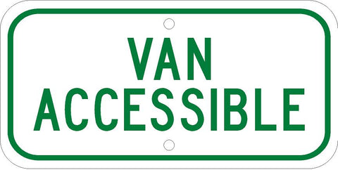 Van Accessible Parking Sign - 12x6in .080 Aluminum